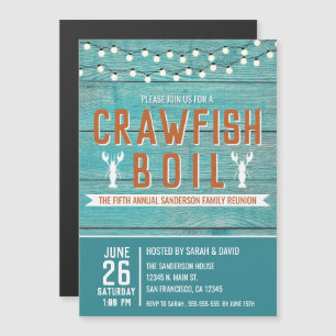 Crawfish Boil Family Wiedersehen Meeresfrüchte Pa Magneteinladung