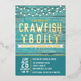 Crawfish Boil Family Wiedersehen Meeresfrüchte Par Folieneinladung