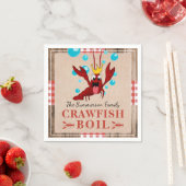 Crawfish Boil Family Wiedersehen Rustikales Party Serviette (Beispiel)