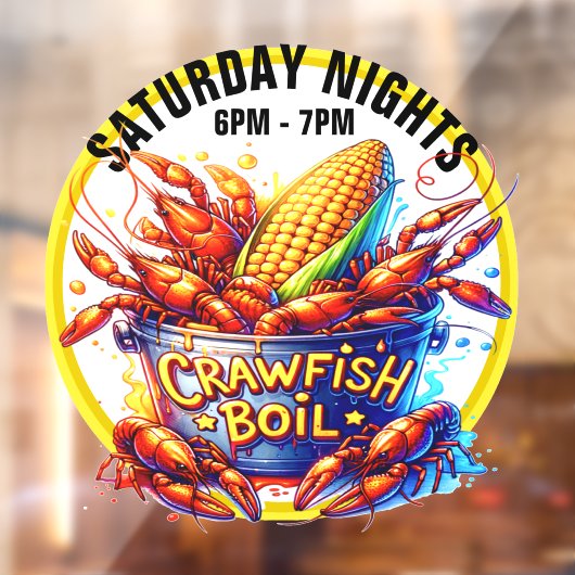 CRAWFISH BOIL FENSTERAUFKLEBER (Blatt 2)