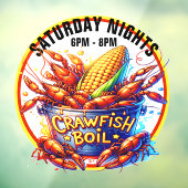 CRAWFISH BOIL FENSTERAUFKLEBER (Blatt 3)