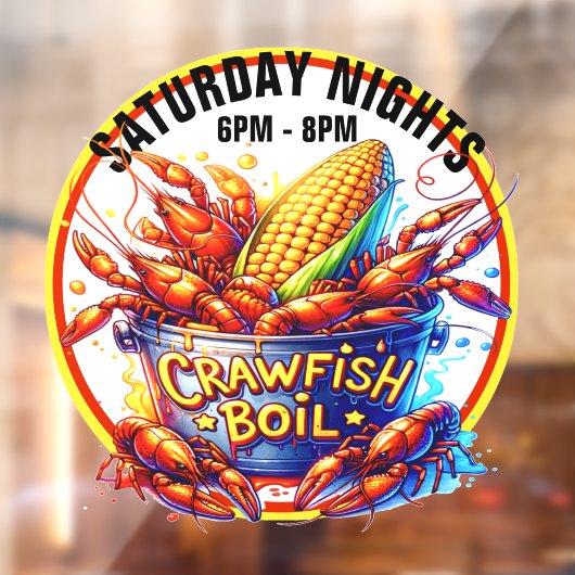 CRAWFISH BOIL FENSTERAUFKLEBER (Blatt 2)