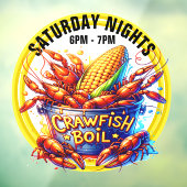 CRAWFISH BOIL FENSTERAUFKLEBER (Blatt 3)