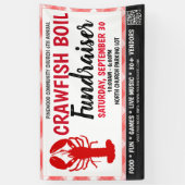 Crawfish Boil Fundraiser Banner mit qr Code (Vertikal)