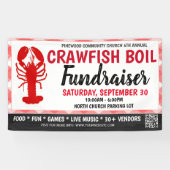 Crawfish Boil Fundraiser Banner mit qr Code (Horizontal)