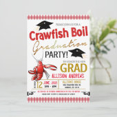 Crawfish Boil Graduation Party Invitation Einladung (Stehend Vorderseite)