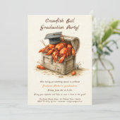 Crawfish Boil Graduation Party | Southern Style  Einladung (Stehend Vorderseite)