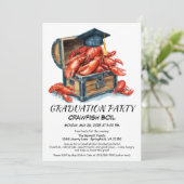 Crawfish Boil Graduation Party | Southern Style  Einladung (Stehend Vorderseite)