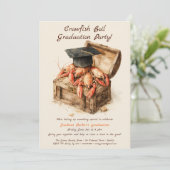 Crawfish Boil Graduation Party | Southern Style Einladung (Stehend Vorderseite)