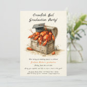 Crawfish Boil Graduation Party | Südstil Einladung (Stehend Vorderseite)