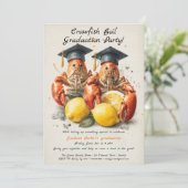 Crawfish Boil Graduation Party | Südstil Einladung (Stehend Vorderseite)