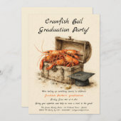 Crawfish Boil Graduation Party | Südstil Einladung (Vorne/Hinten)