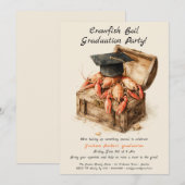 Crawfish Boil Graduation Party | Südstil Einladung (Vorne/Hinten)