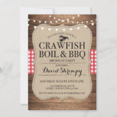 Crawfish Boil GRILLEN Birthday Party Lobster Einla Einladung (Vorderseite)