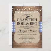 Crawfish Boil GRILLEN Engagement Party Showlobster Einladung (Vorderseite)