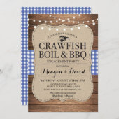 Crawfish Boil GRILLEN Engagement Party Showlobster Einladung (Vorne/Hinten)