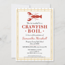 Crawfish Boil High School Uni-Abschluss Party Einladung