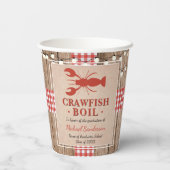 Crawfish Boil Hummer Graduierungsparty Rustikal Pappbecher (Rückseite)