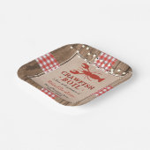 Crawfish Boil Hummer Graduierungsparty Rustikal Pappteller (Gewinkelt)