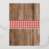 Crawfish Boil Hummer Party Verlobung Rustikal Folieneinladung (Rückseite)