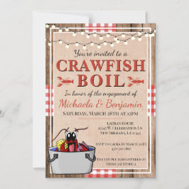 Crawfish Boil Hummer Party Verlobung Rustikal Magneteinladung
