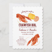 Crawfish Boil Illustrierte Einladung (Vorderseite)
