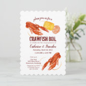 Crawfish Boil Illustrierte Einladung (Stehend Vorderseite)