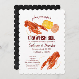 Crawfish Boil Illustrierte Einladung