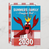 Crawfish Boil Jährliche Wiedersehen-Cookie Einladung (Vorne/Hinten)