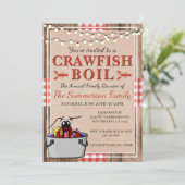 Crawfish Boil Jährliche Wiedersehen-Partys Einladung (Stehend Vorderseite)