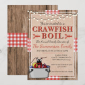 Crawfish Boil Jährliche Wiedersehen-Partys Einladung (Vorne/Hinten)