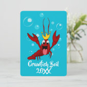 Crawfish Boil Jährliche Wiedersehen-Partys Einladung (Stehend Vorderseite)