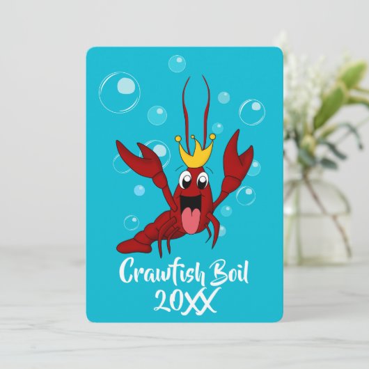 Crawfish Boil Jährliche Wiedersehen-Partys Einladung (Stehend Vorderseite)
