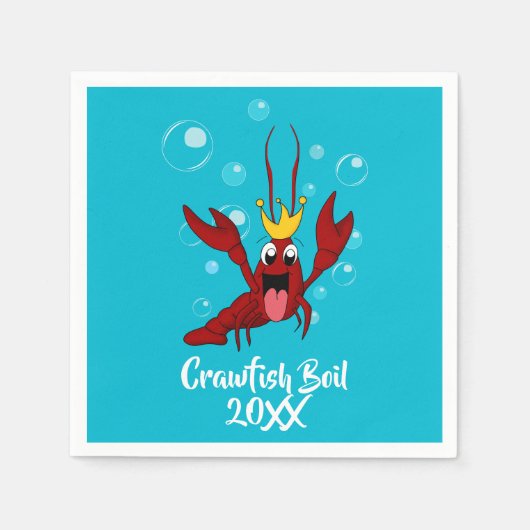 Crawfish Boil Jährliche Wiedersehen-Partys Serviette (Vorderseite)