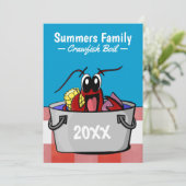 Crawfish Boil Jährliches Party Picnic Einladung (Stehend Vorderseite)