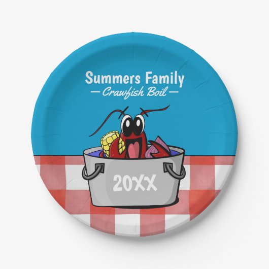 Crawfish Boil Jährliches Party Picnic Pappteller (Vorderseite)