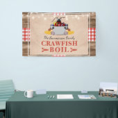 Crawfish Boil Jährliches Party Rustic Picnic Banner (Messeveranstaltung)