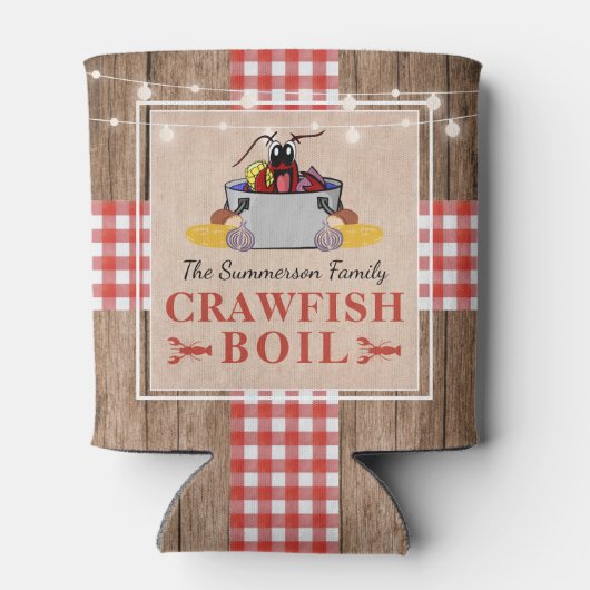 Crawfish Boil Jährliches Party Rustic Picnic Dosenkühler (Rückseite)