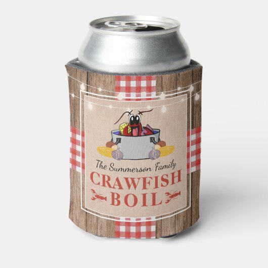 Crawfish Boil Jährliches Party Rustic Picnic Dosenkühler (Kanne Rückseite)