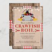 Crawfish Boil Jährliches Party Rustic Picnic Einladung (Vorne/Hinten)