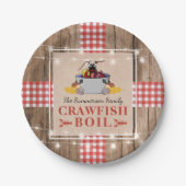 Crawfish Boil Jährliches Party Rustic Picnic Pappteller (Vorderseite)