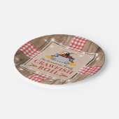 Crawfish Boil Jährliches Party Rustic Picnic Pappteller (Schrägansicht)