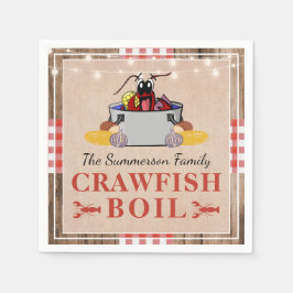 Crawfish Boil Jährliches Party Rustic Picnic Serviette