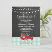 Crawfish Boil Karo Light Lobby Einladung (Stehend Vorderseite)