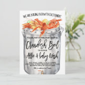 Crawfish Boil Kinderdusche Einladung (Stehend Vorderseite)