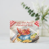 Crawfish Boil Let's Get Messy Postkarte (Stehend Vorderseite)