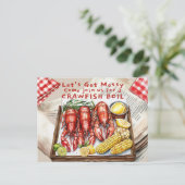 Crawfish Boil Let's Get Messy Postkarte (Stehend Vorderseite)