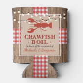 Crawfish Boil Lobster Engagement Party Rustikal Dosenkühler (Rückseite)