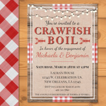 Crawfish Boil Lobster Engagement Party Rustikal