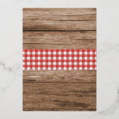 Crawfish Boil Lobster Engagement Party Rustikal Folieneinladung (Rückseite)